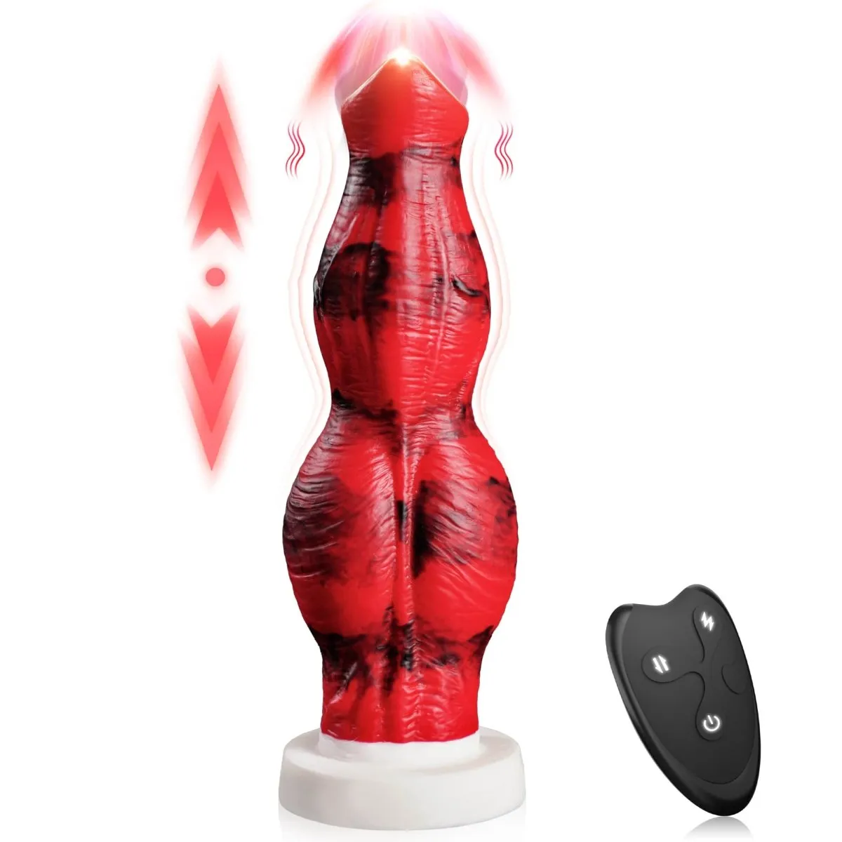 10 Knot Vibrating and Thrusting App Control Huge Dildo Women Sex Toy
