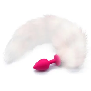 14 Tail White Cat Silicone Plug