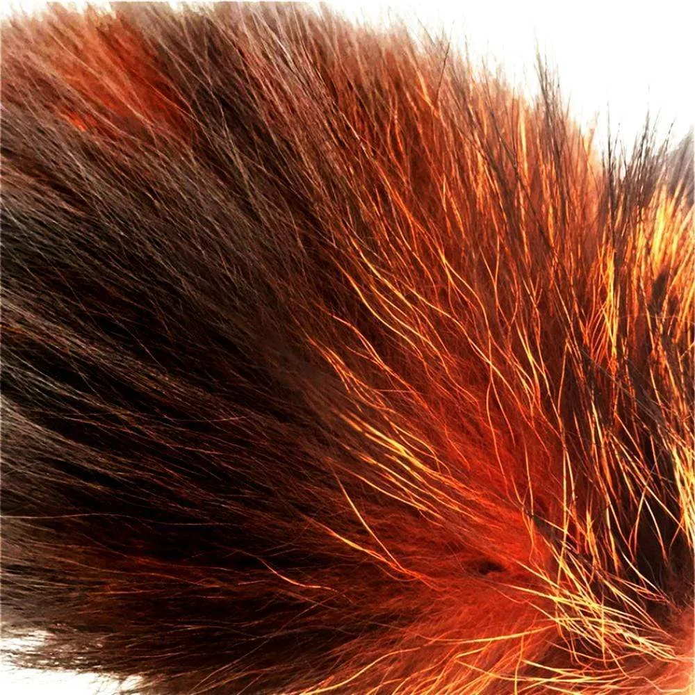 16 Black with Orange Fox Tail Metal Plug