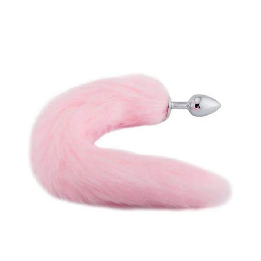 18 Pink Fox Tail Plug