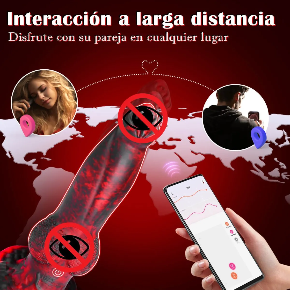 2 in 1 8.7in Thrusting & Vibrating Silicone MonsterDildo-App Control
