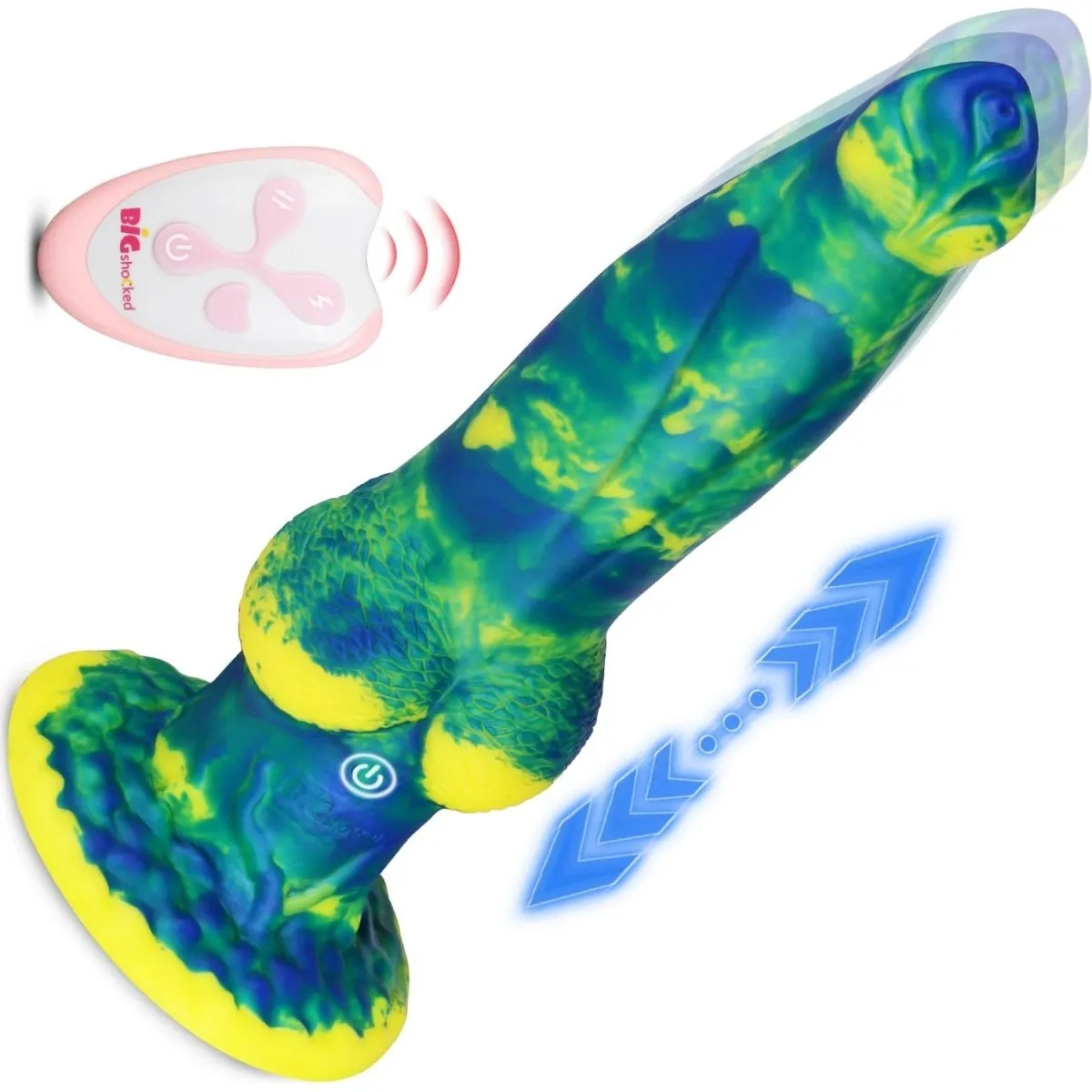 2 in 1 8.7in Thrusting & Vibrating Silicone MonsterDildo-App Control