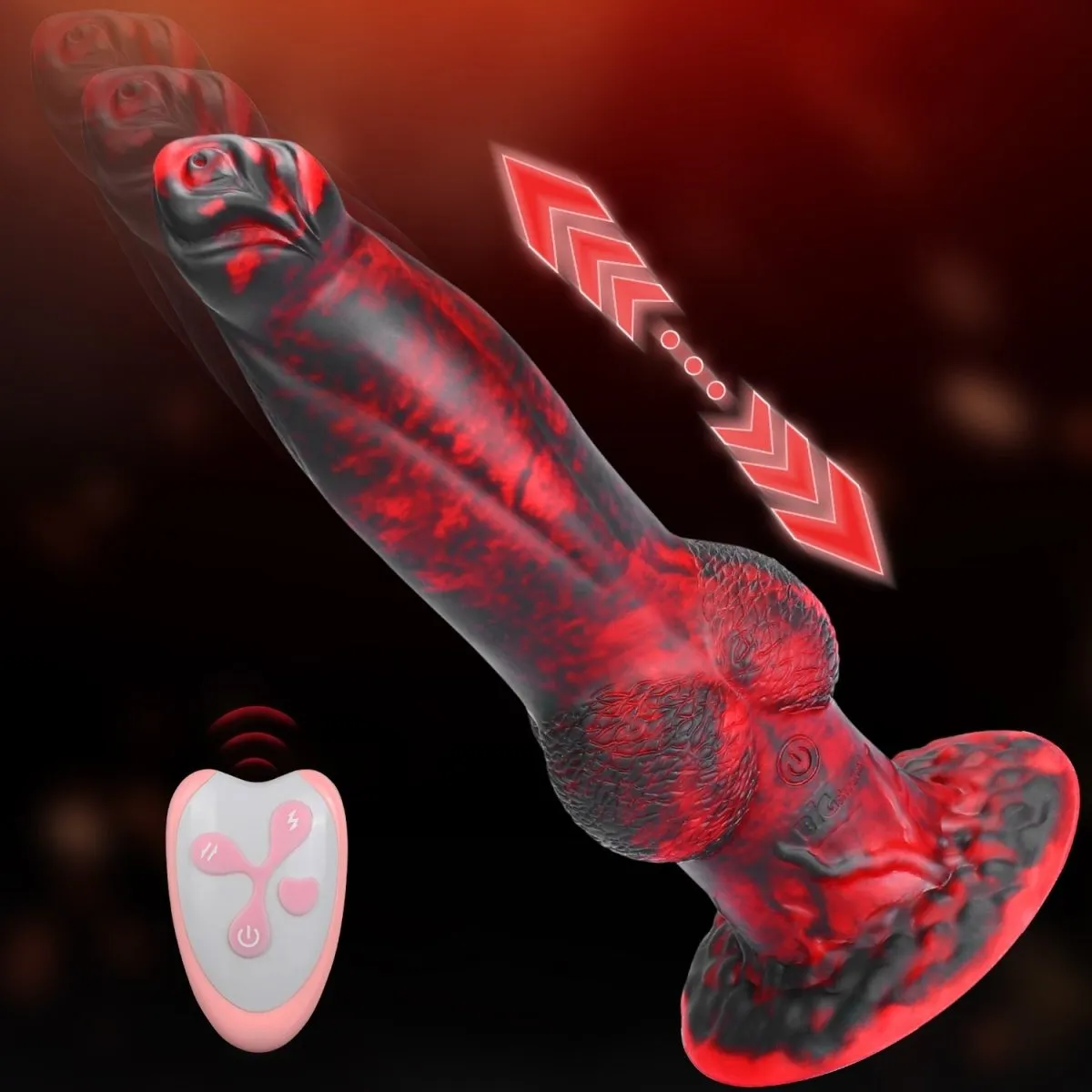 2 in 1 8.7in Thrusting & Vibrating Silicone MonsterDildo-App Control