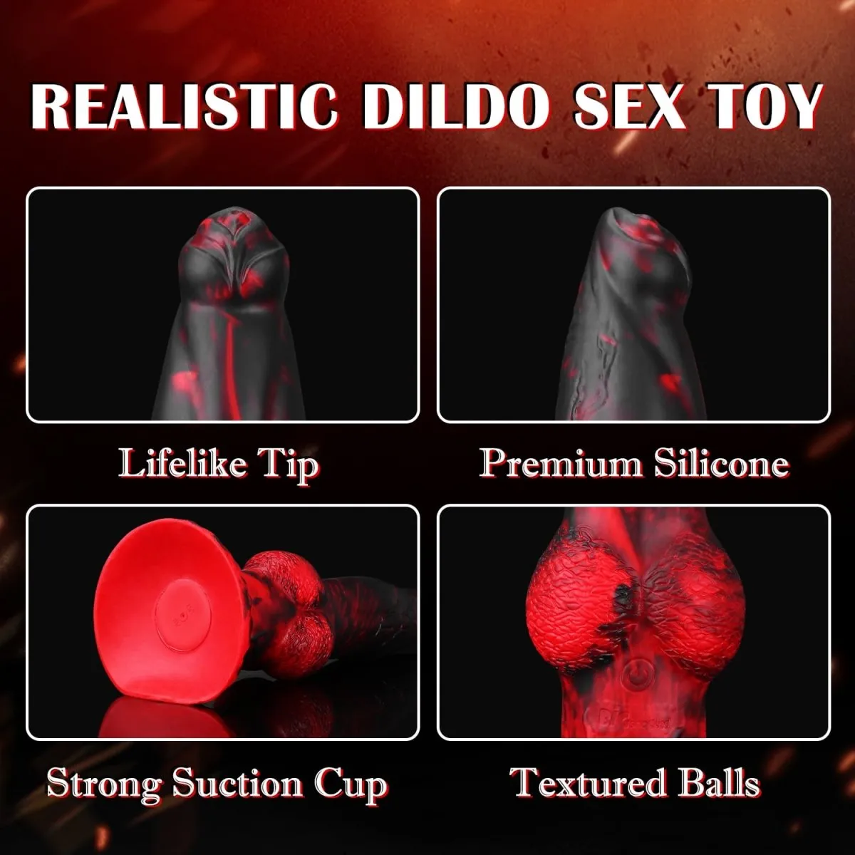 2 in 1 8.7in Thrusting & Vibrating Silicone MonsterDildo-App Control