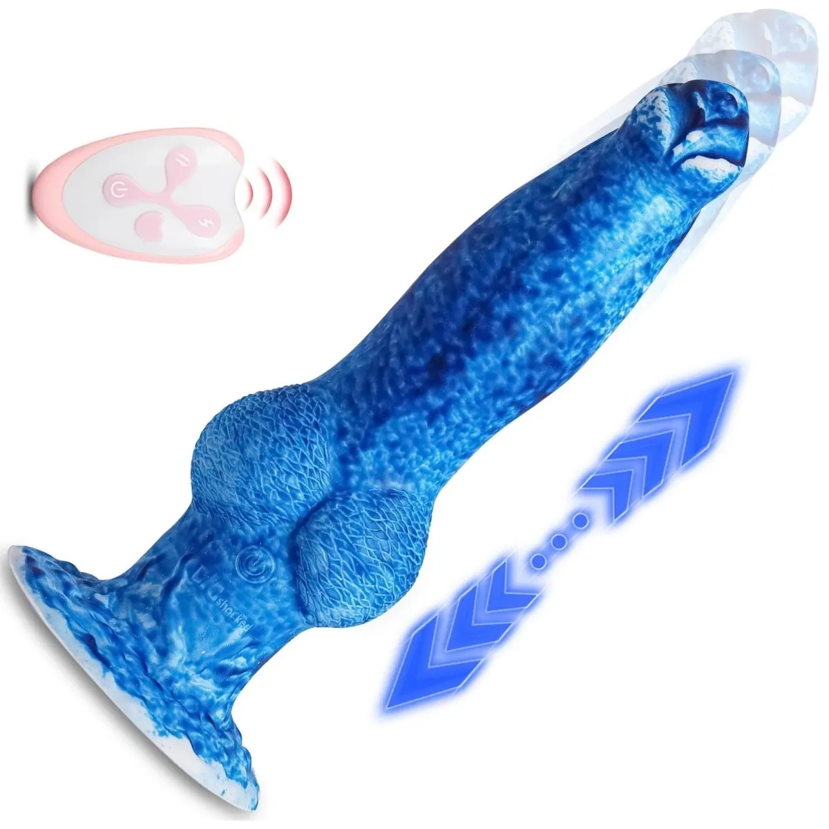 2 in 1 8.7in Thrusting & Vibrating Silicone MonsterDildo-App Control