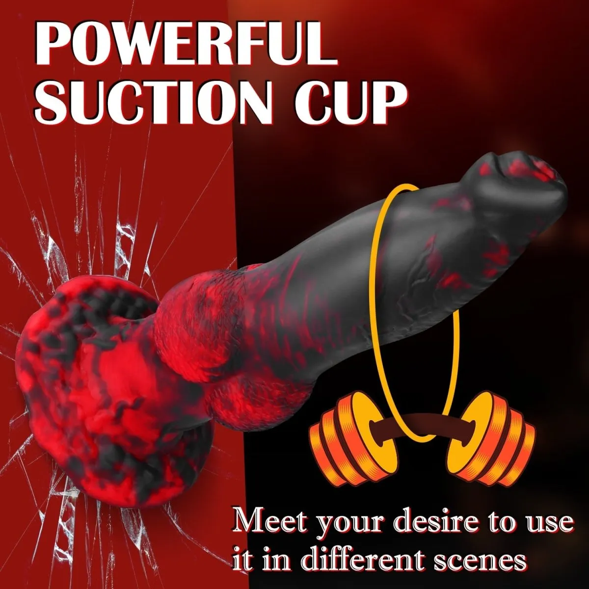 2 in 1 8.7in Thrusting & Vibrating Silicone MonsterDildo-App Control