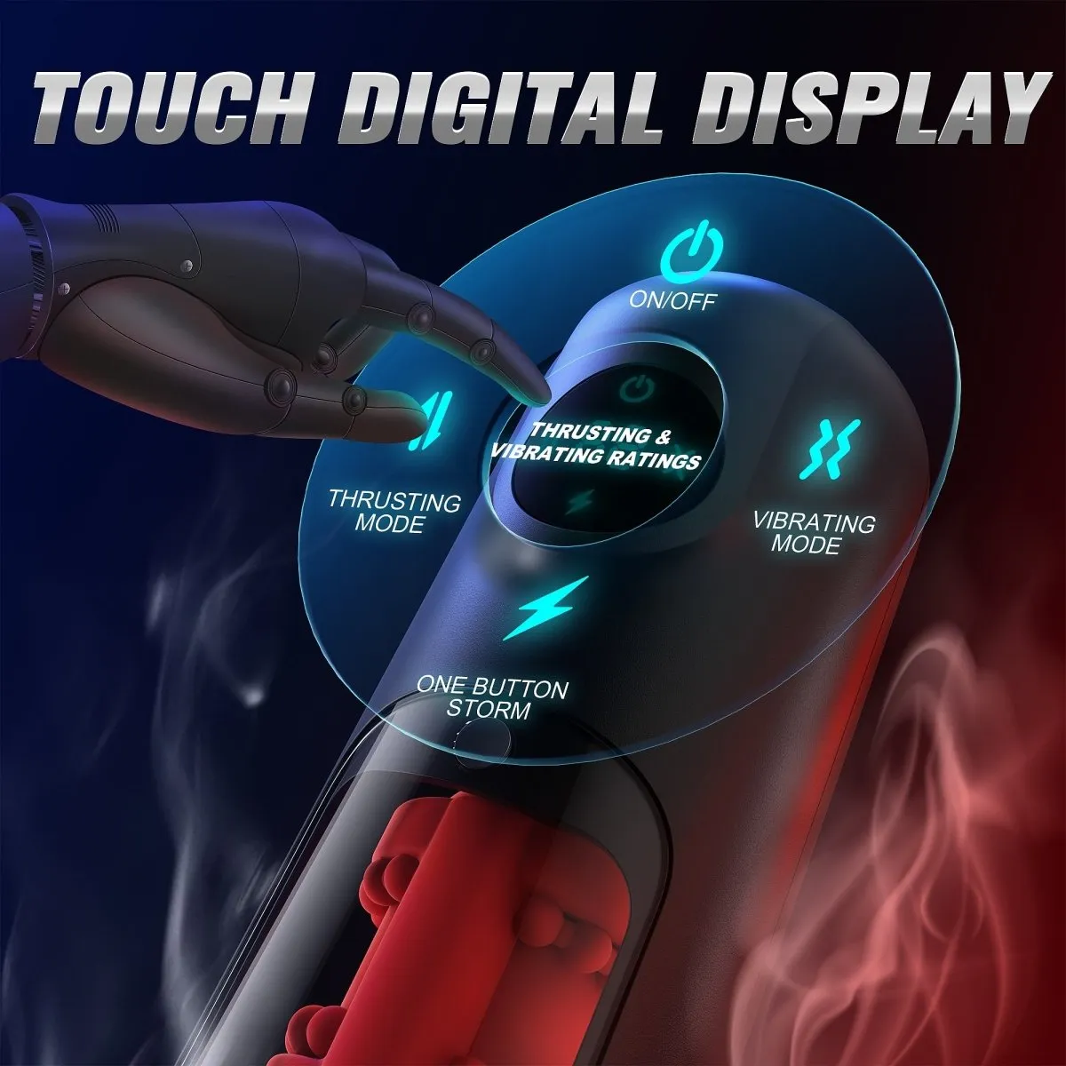 2024 Vibrating and Thrusting Modes Men Masturbators with LCD Display