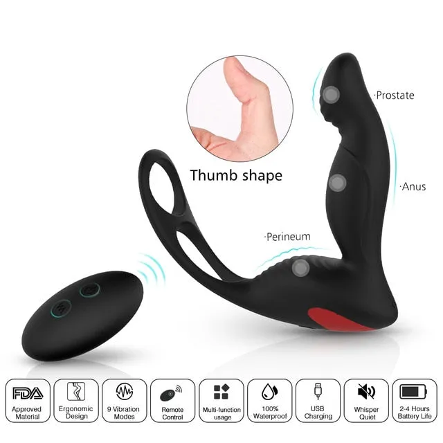 3-in-1 Remote Control Prostate Massager Vibrator