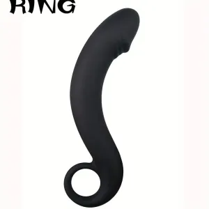 6.88in Black Curved Dildo For Women Clitoris Stimulator Erotic Sex Toy
