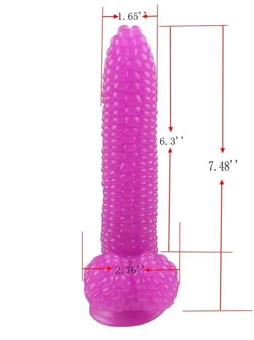 7.48'' Corn Shaped Dildo for Sex Machine