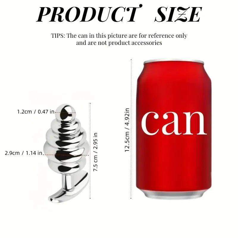 Anchor Shaped Metal Butt Plug Anal Sex Toy Threaded Metal Butt Plug