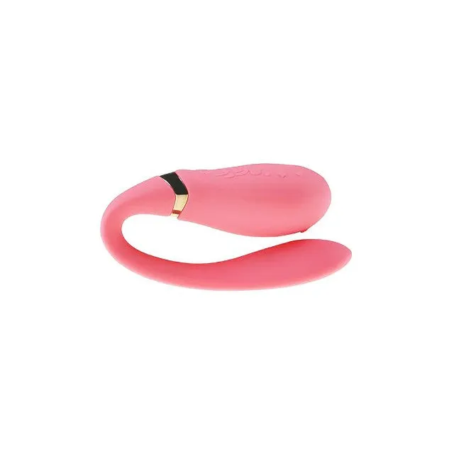 Aparat de masaj pentru cupluri ZALO FANFAN. vibrator dublu cu control prin aplicație. 8 funcții de vibrație. culoare roz