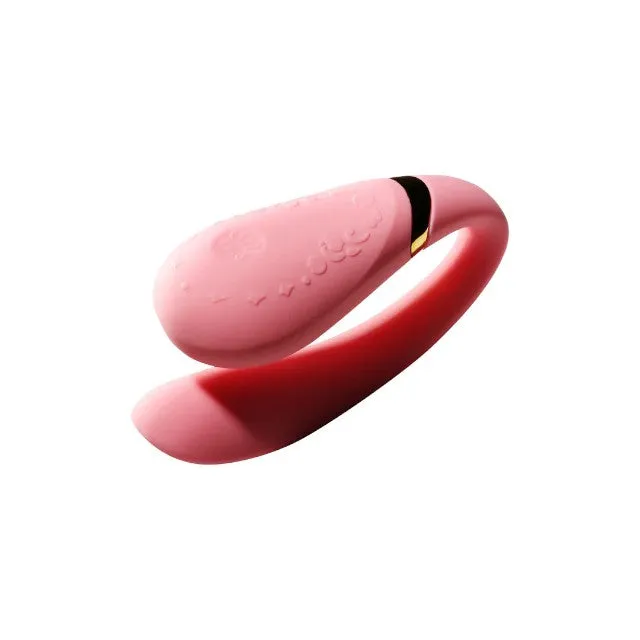 Aparat de masaj pentru cupluri ZALO FANFAN. vibrator dublu cu control prin aplicație. 8 funcții de vibrație. culoare roz