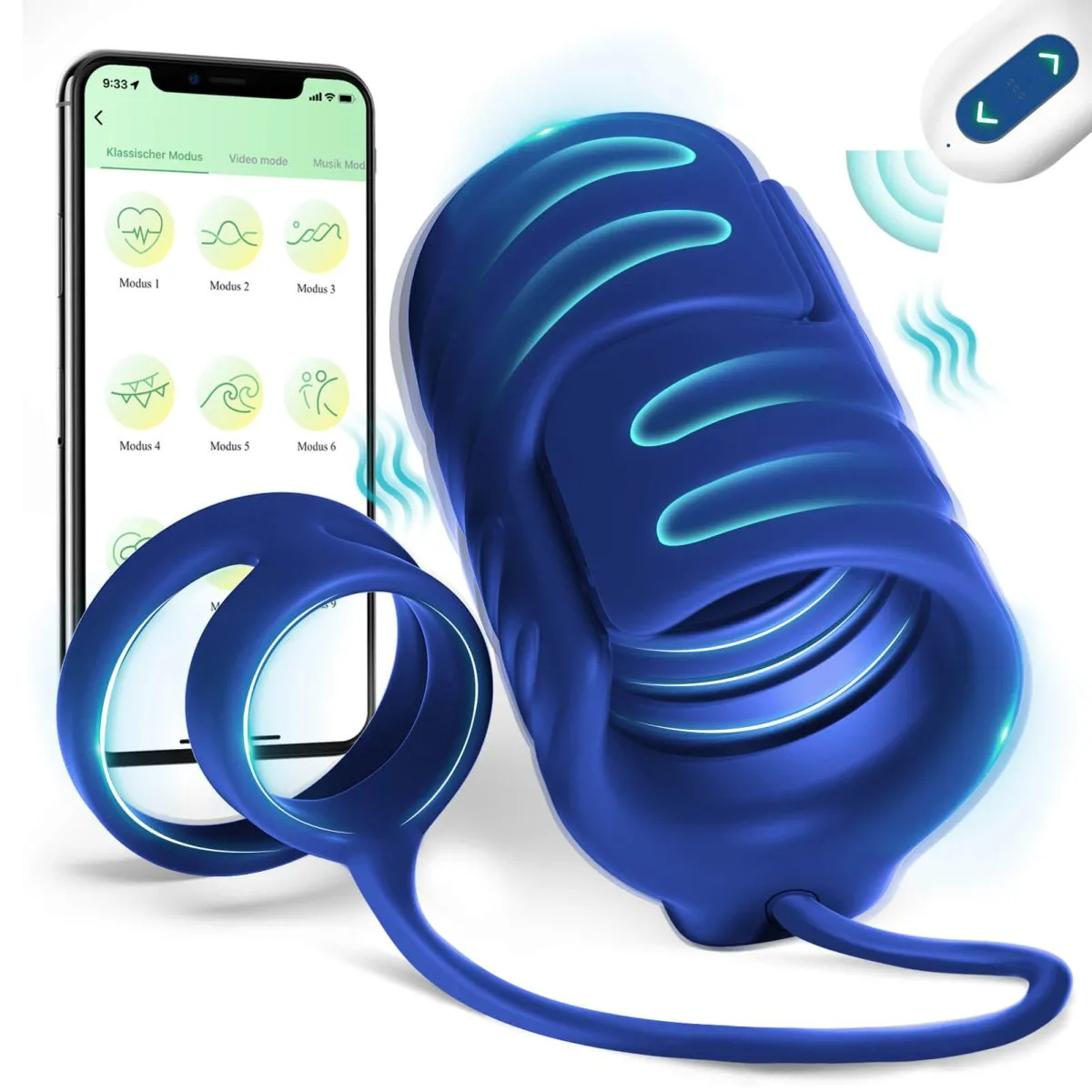 App Control  Penis Vibrating Trainer with Ring(Only 5Pcs)