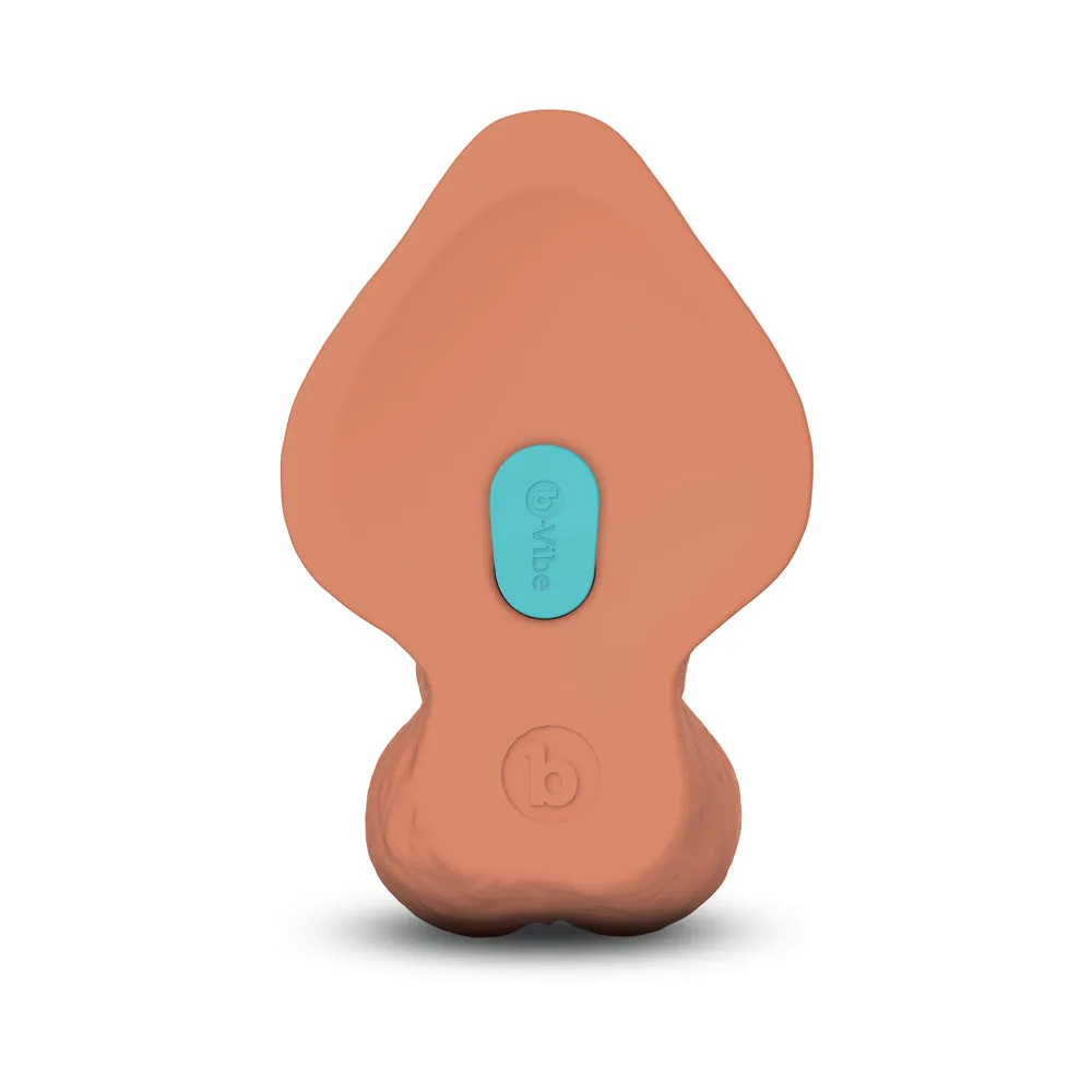 b-Vibe Slipskin Realistic Silicone Dildo 10 in. Curved Mocha