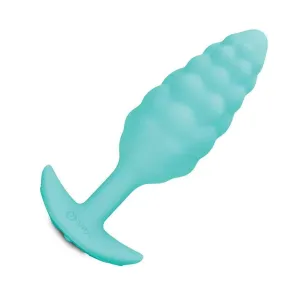 b-Vibe Texture Butt Plug Bump. Aqua. Small
