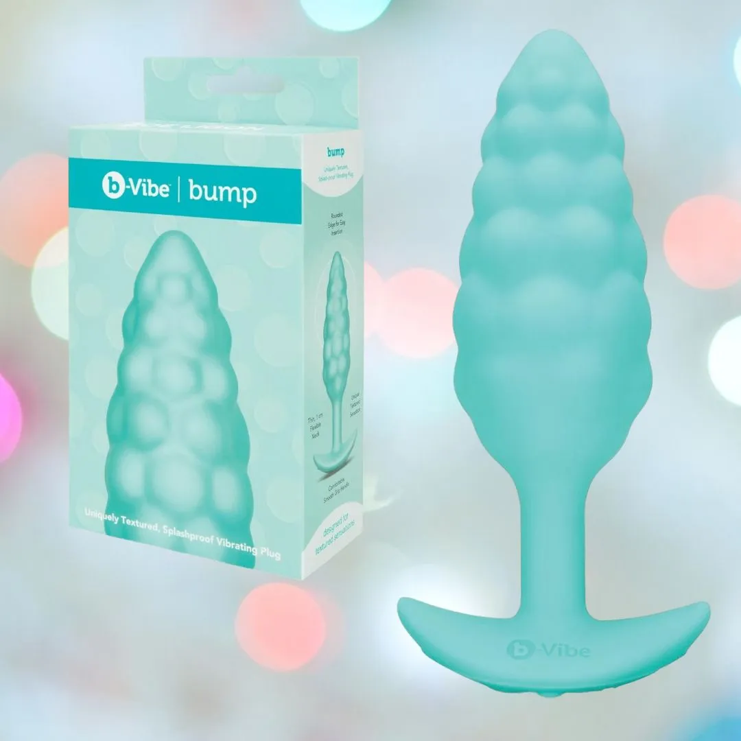 B-Vibe Texture Vibrating Butt Plug Bump - Mint (Small)