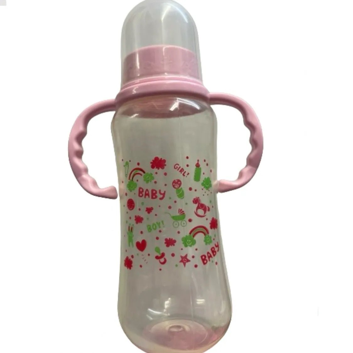 Baby Girl 9oz Plastic Bottle