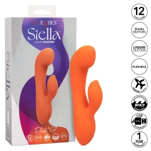California Exotics - Stella Liquid Silicone Dual G Rabbit Vibrator (Orange)