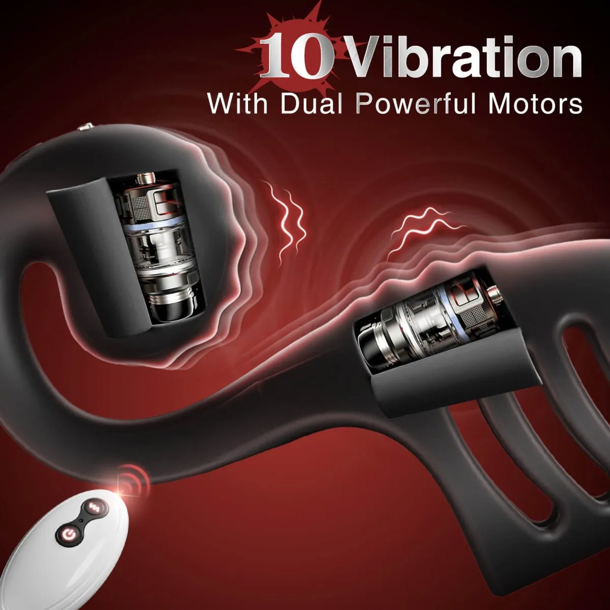 CASE|Multi Stimulation Snail-Shaped Penis Sleeve Ring with 10 Vibrating