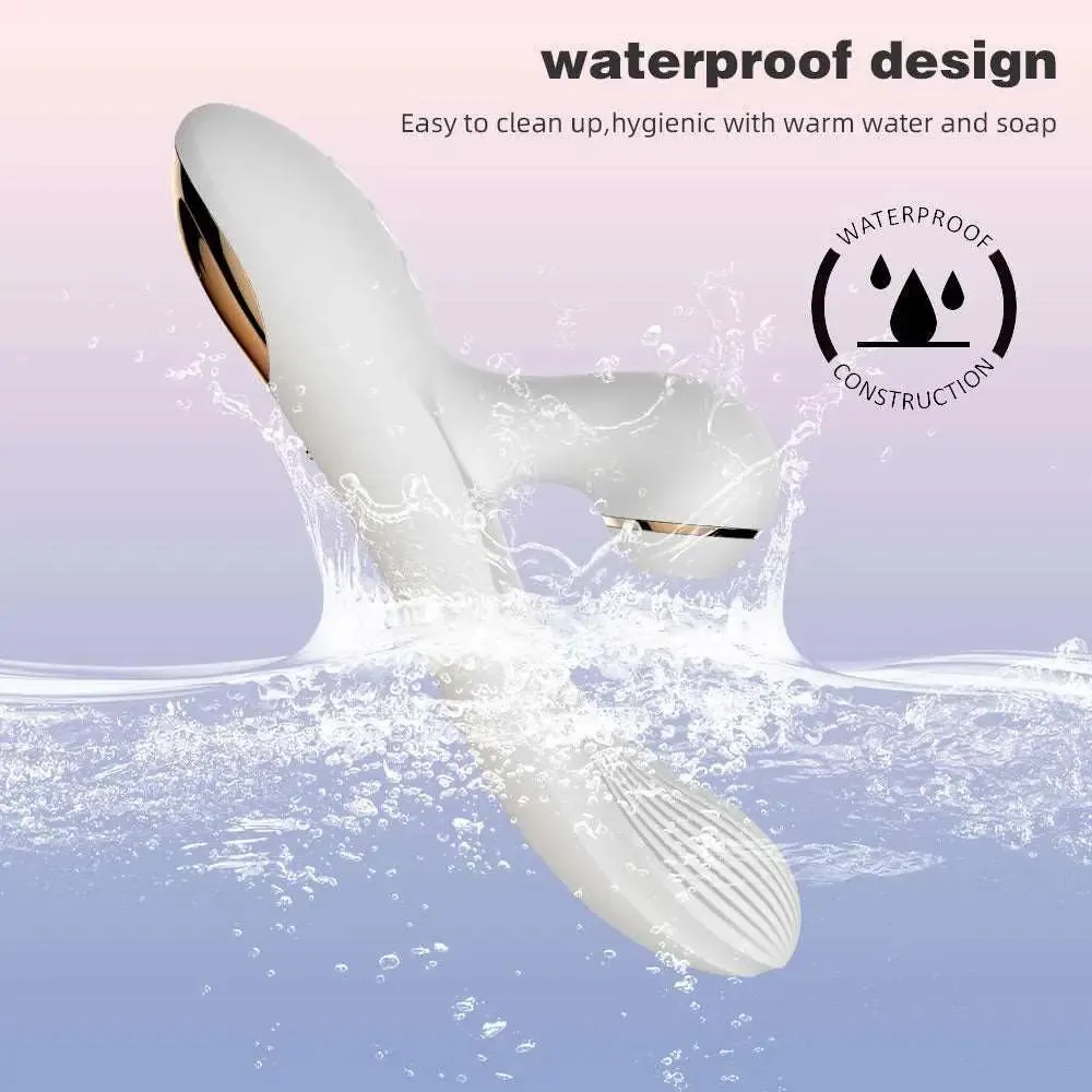 Clit Sucking G-spot Vibrator- Rabbit Clitoral Vibrating Anal Plug Sex Toys for Women