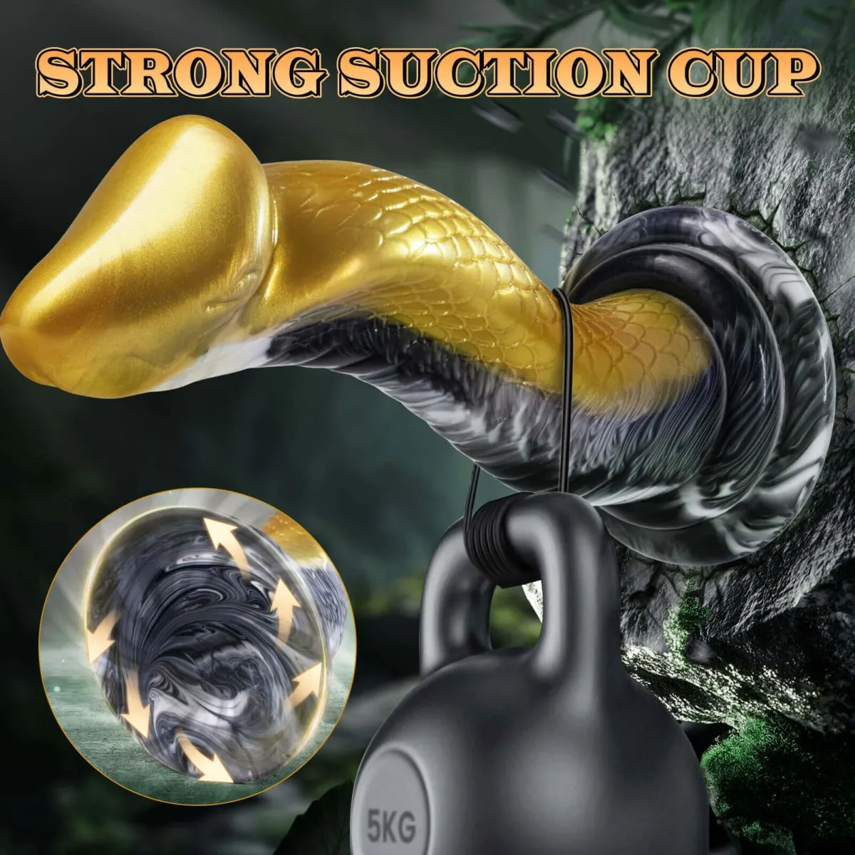 COBRA| Snake Shaped huge Monster Dildo with Suction Cup