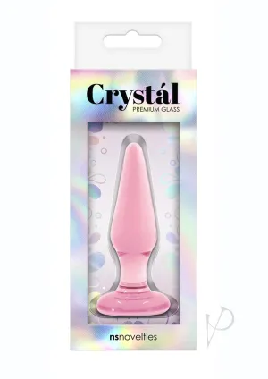 Crystal Glass Tapered Plug Small Pink