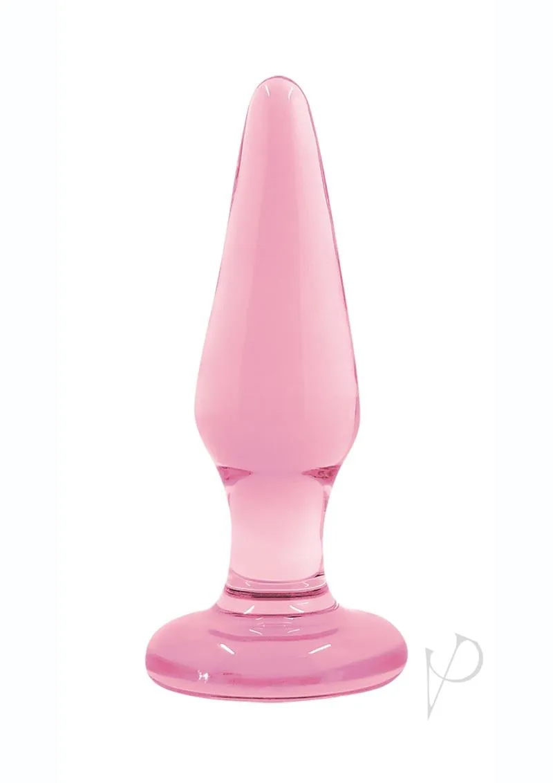 Crystal Glass Tapered Plug Small Pink