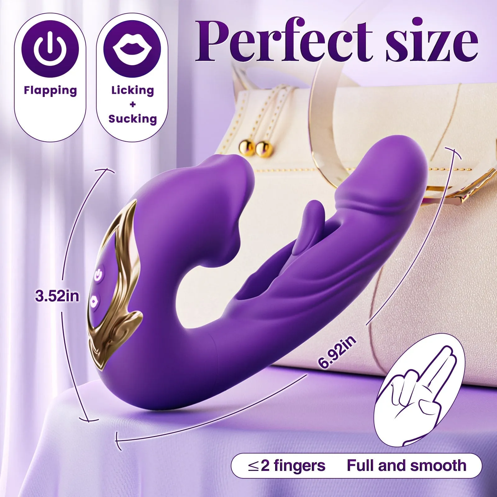 Dotty | 2024 New Upgraded Flapping and Licking Dildo Vibrator