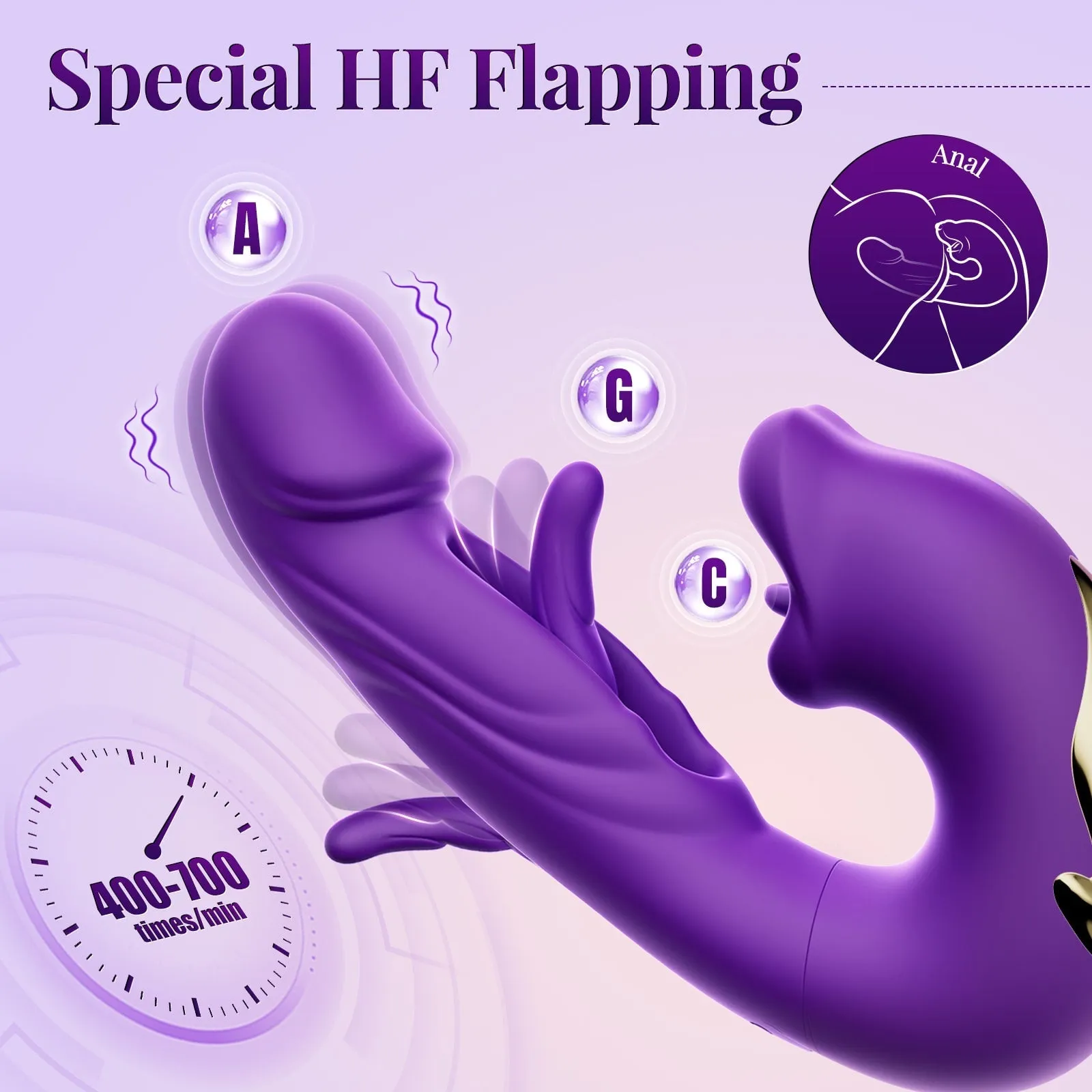 Dotty | 2024 New Upgraded Flapping and Licking Dildo Vibrator
