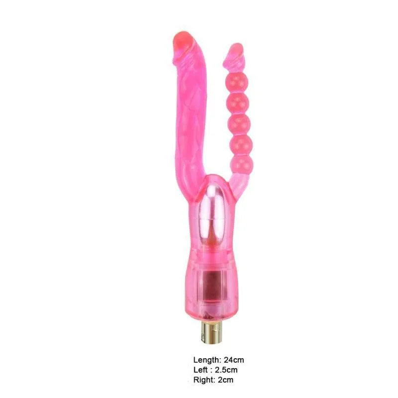 Double Head Dildo(Pink) Attachment Toys for Sex Machine