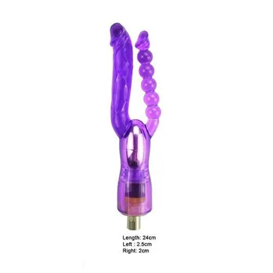 Double Head Dildo(Purple) Attachment Toys for Sex Machine