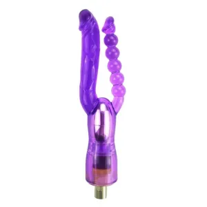 Double Head Dildo(Purple) Attachment Toys for Sex Machine