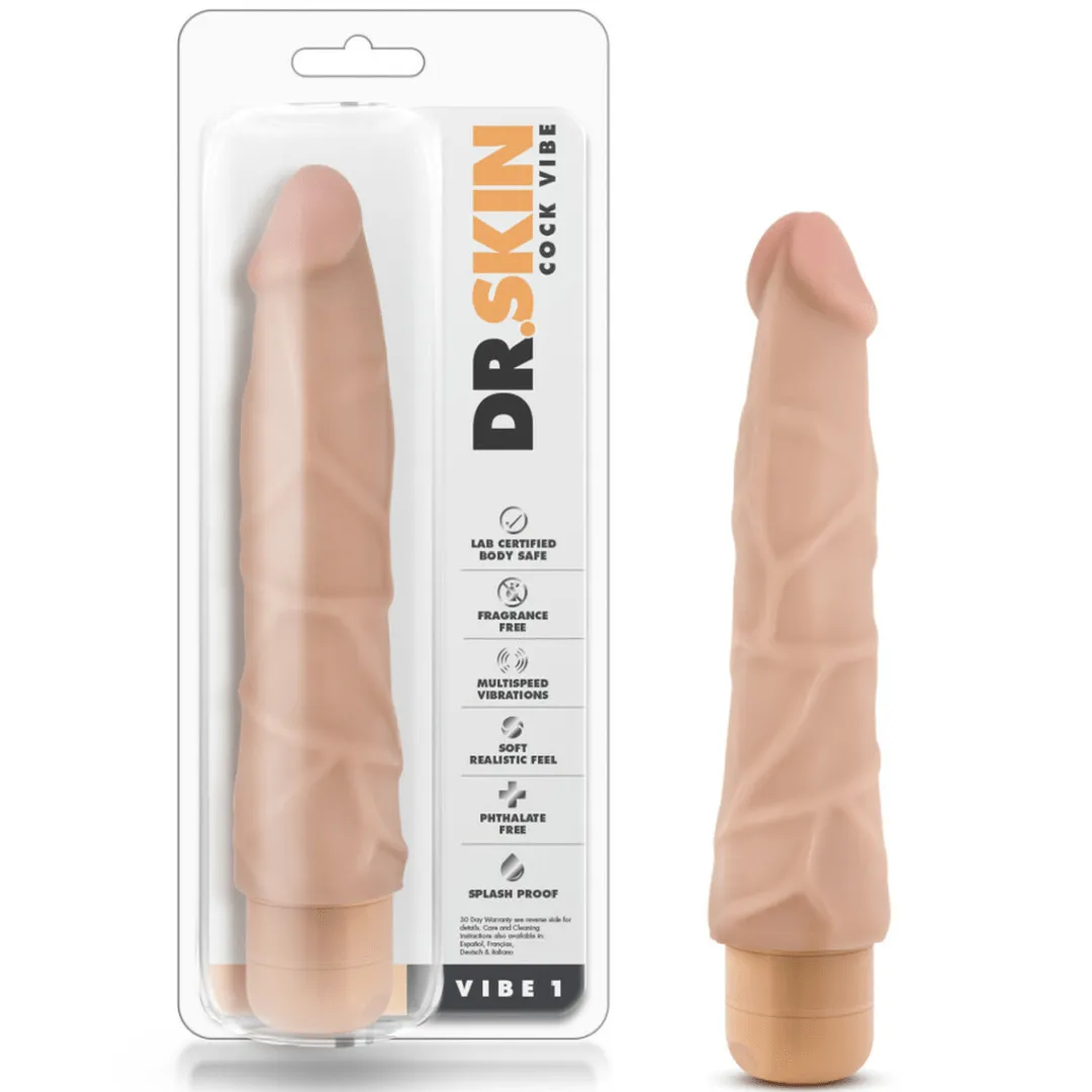 Dr. Skin Realistic 9 inch Vibrating Cock - Vanilla