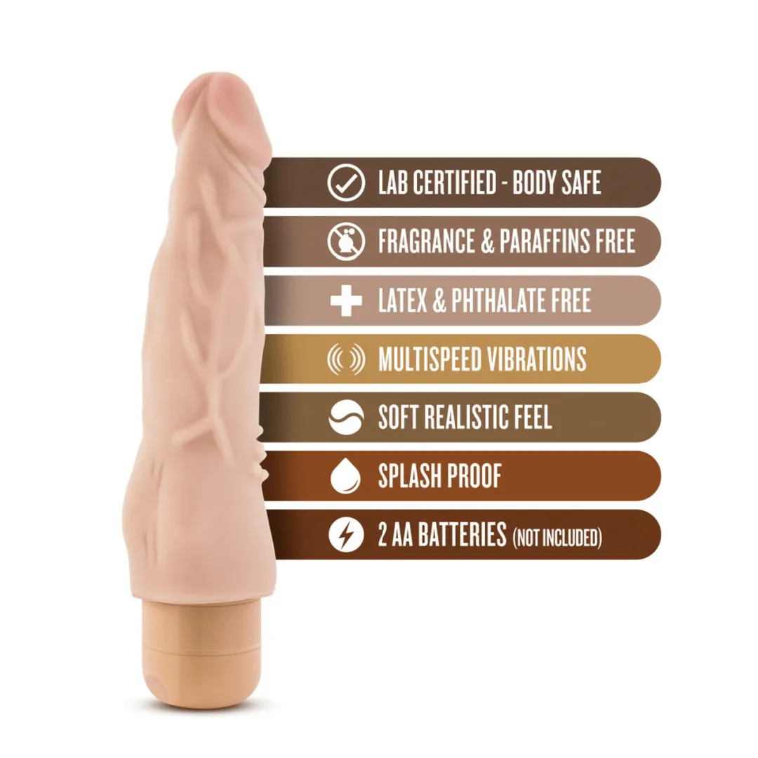 Dr. Skin Vibe 4 Realistic 8 inch Vibrating Cock - Vanilla