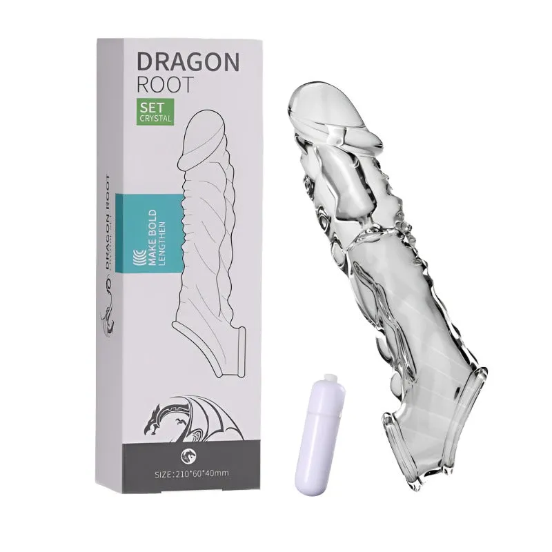 Dragon Root Cock Extender | Extra Length 3.6 | Silicone Stretch | Climax Delay