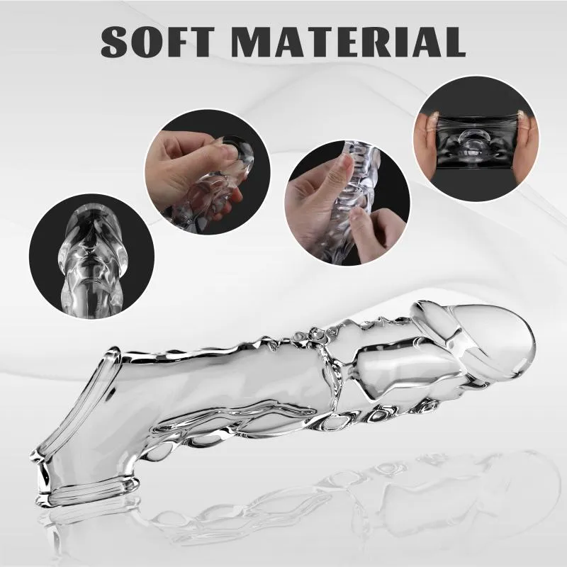 Dragon Root Cock Extender | Extra Length 3.6 | Silicone Stretch | Climax Delay