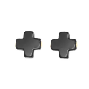 ENewton Black Signature Cross Earrings