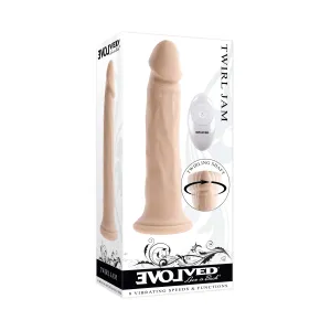 Evolved - Twirl Jam Remote Vibrating Realistic Dildo 9.25