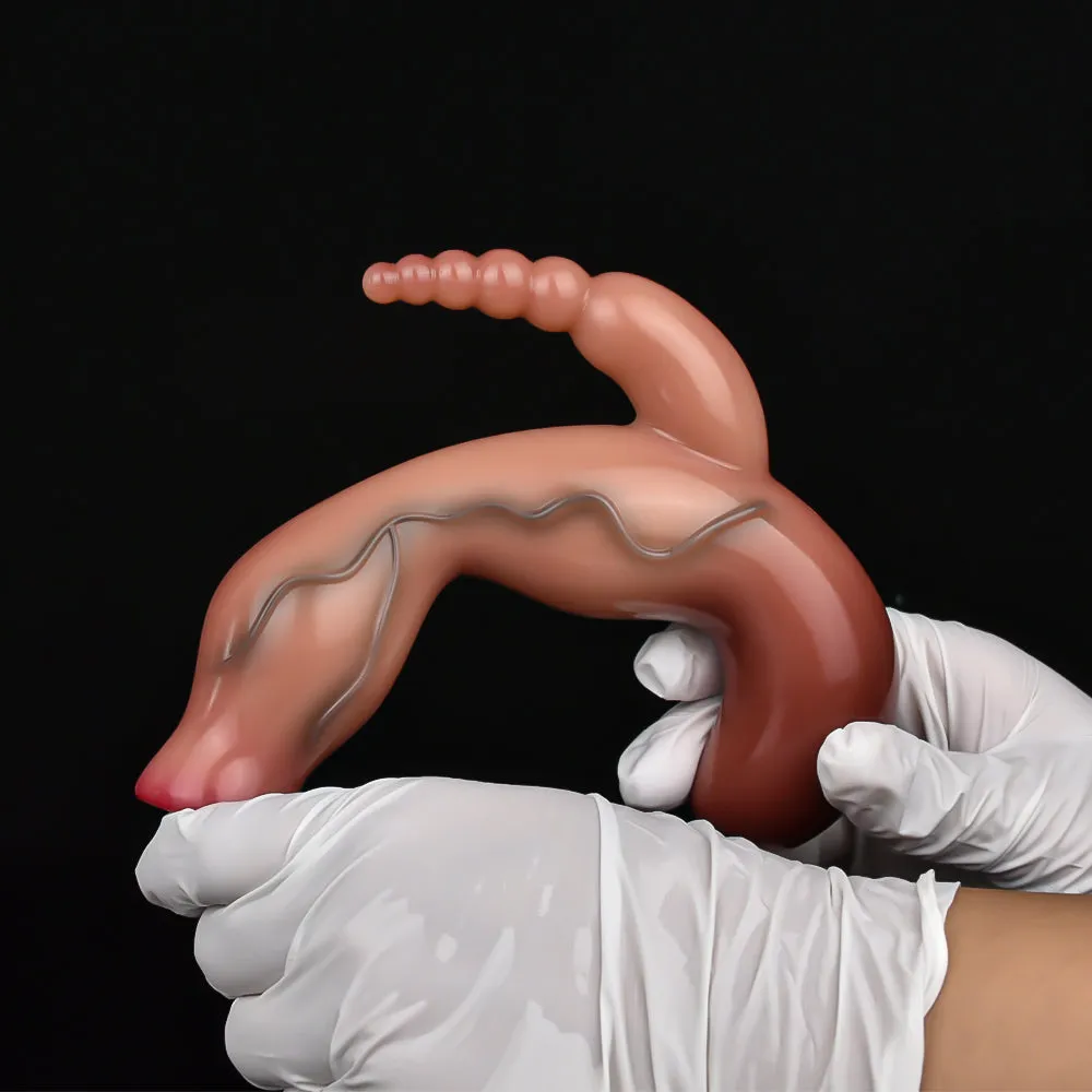Fantasy Vibrating Dildo Anal Beads Clit Stimulator - Silicone Realistic Vibrator Sex Toys for Women
