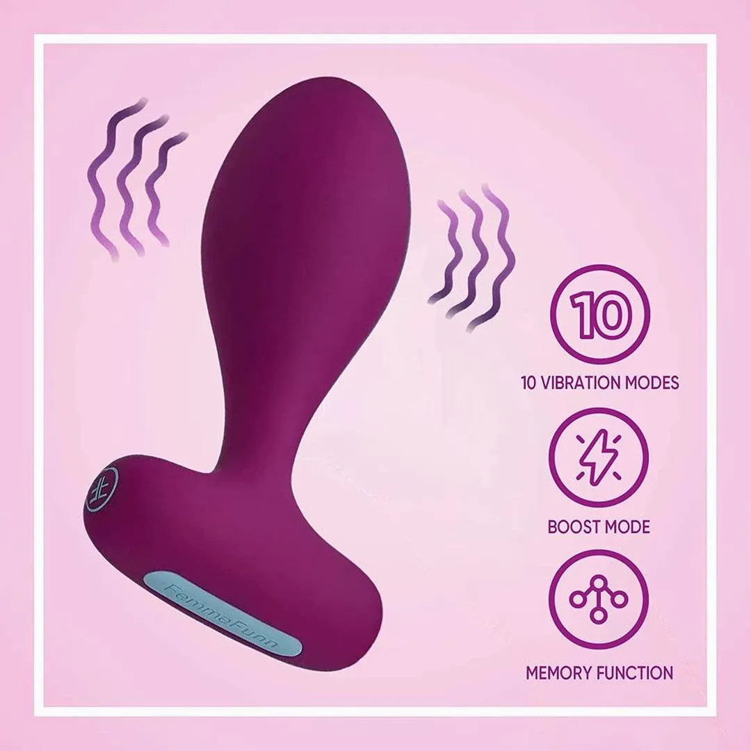 Femme Funn PLUA Vibrating Remote Control Butt Plug - Fuchsia