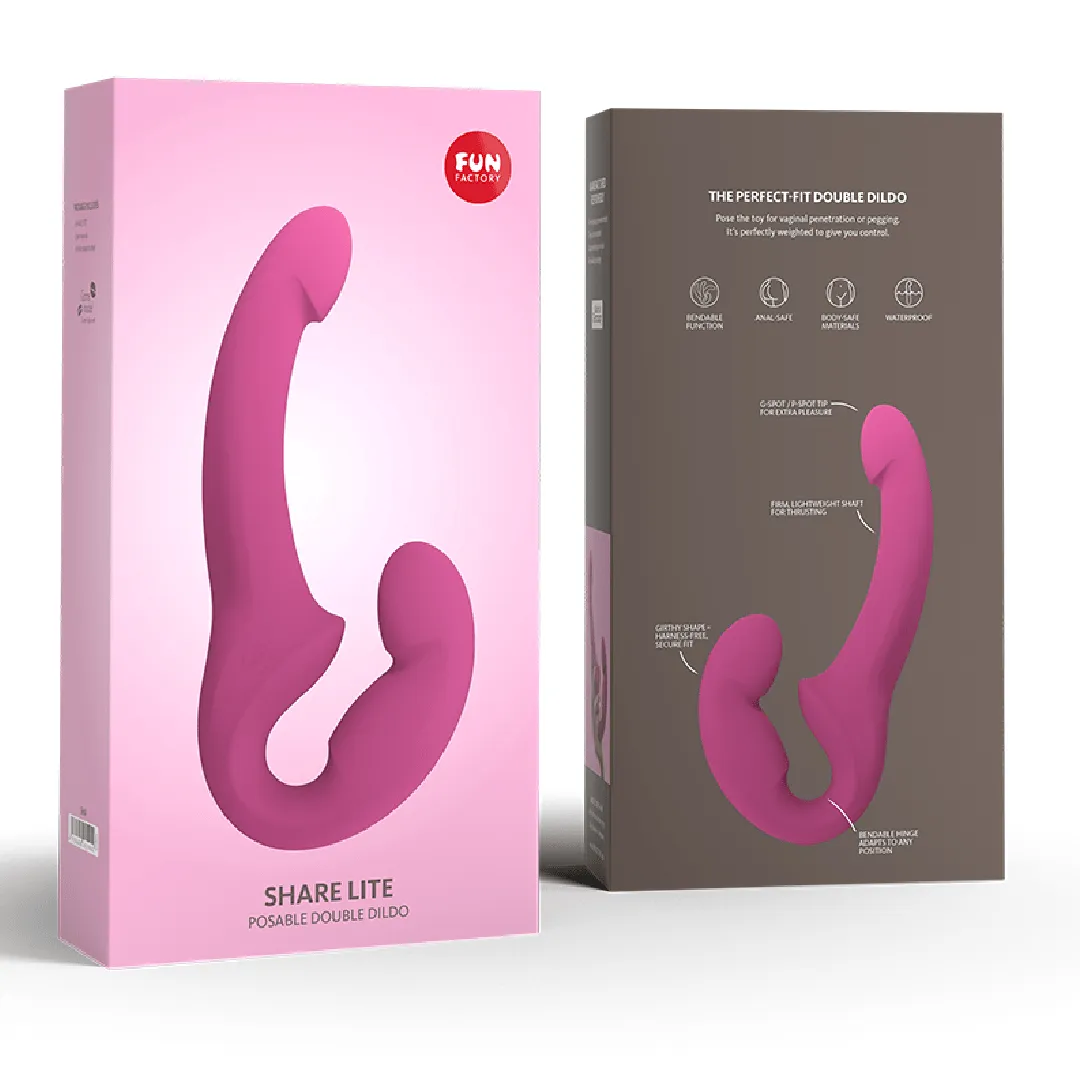 Fun Factory Share Lite Silicone Double Dildo - Blackberry