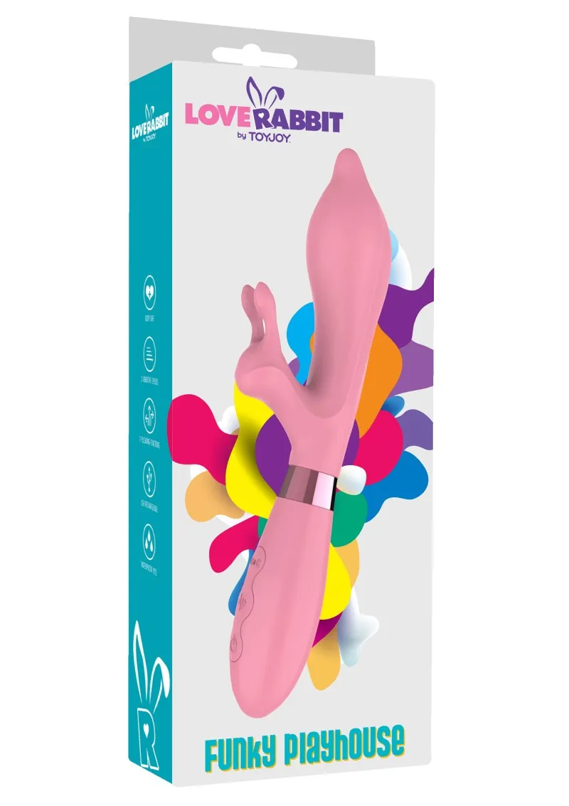 Funky Playhouse Rabbit | Flexible Vibrator | Hypoallergenic | USB | Multi Modes
