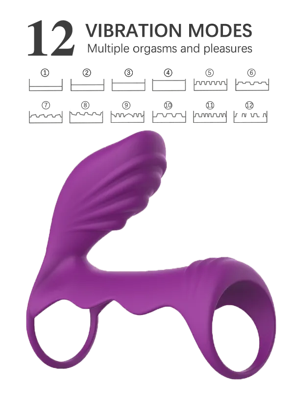 Fuzzy | 12 Vibration Modes Remote control Penis Ring