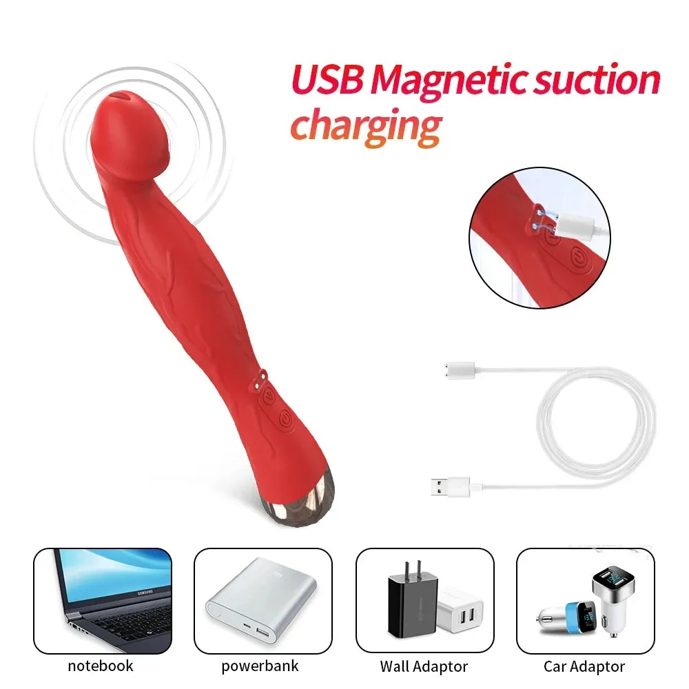 G Spot Dildo Vibrator - Finger Buckle Prostate Massager Sex Toys for Women