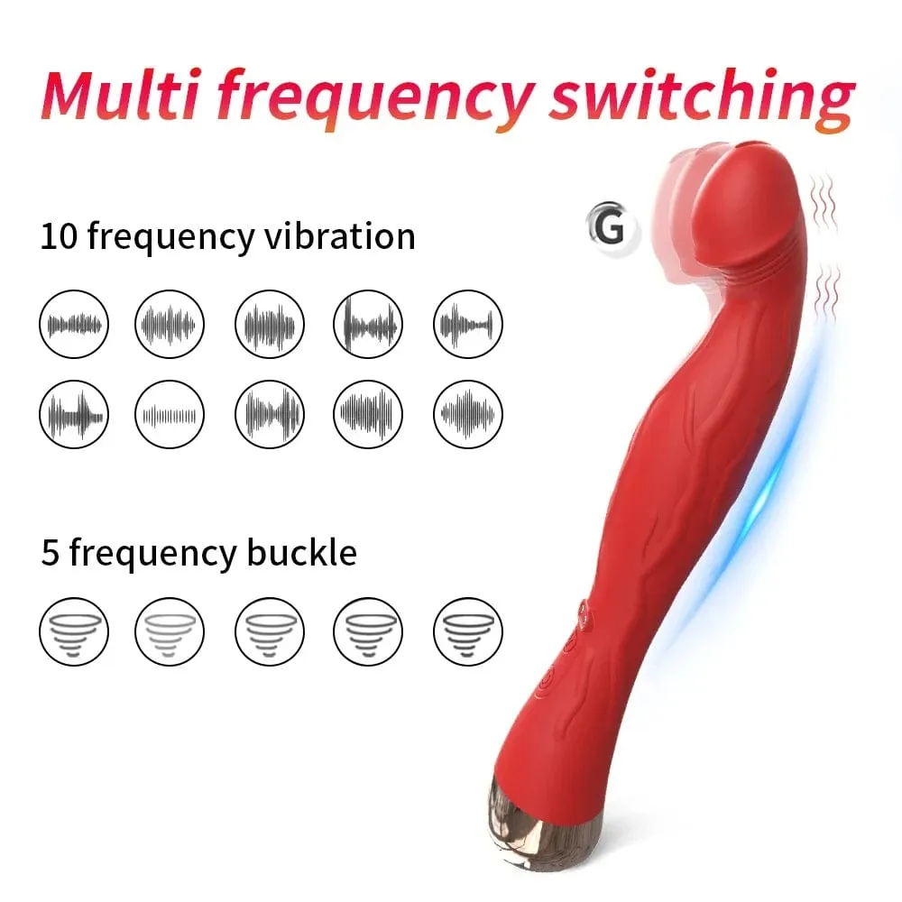 G Spot Dildo Vibrator - Finger Buckle Prostate Massager Sex Toys for Women