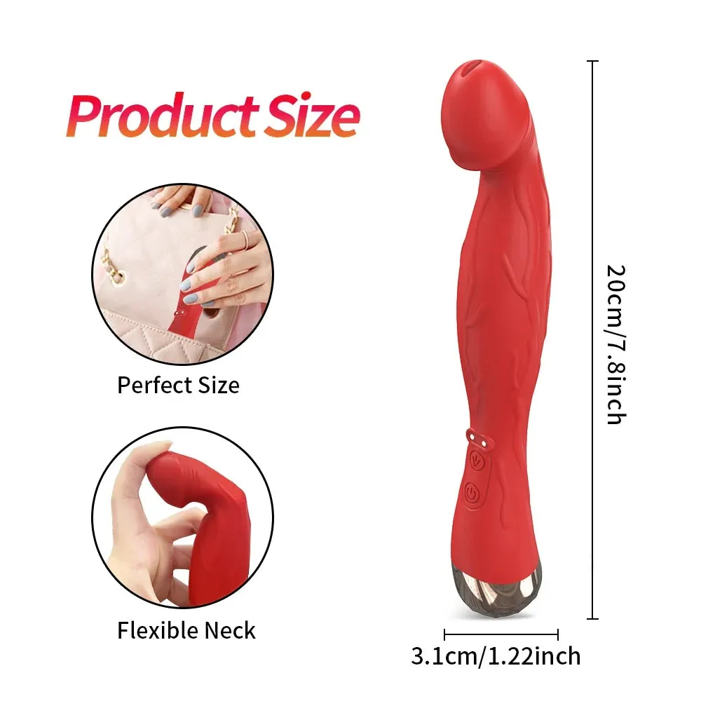 G Spot Dildo Vibrator - Finger Buckle Prostate Massager Sex Toys for Women