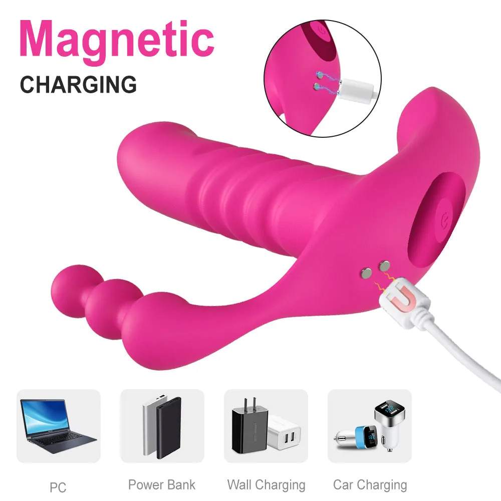 G Spot Wireless Remote Wearable Automatic Thrusting Dildo