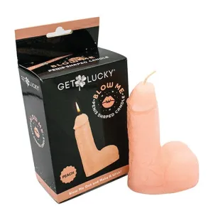 Get Lucky - 5 Blow Me Penis Party Candle (Peach)