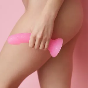 Glitzy Glow in the Dark Silicone Dildo (Damaged Box)